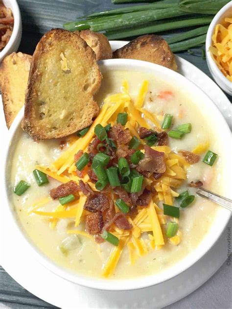 Loaded crockpot hash brown potato soup. Loaded Potato Soup Recipe - Butter Your Biscuit