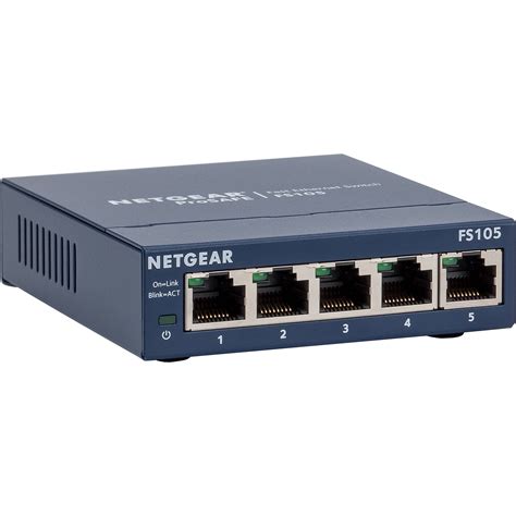 Netgear 5 Port Fast Ethernet 10100 Unmanaged Switch Blue