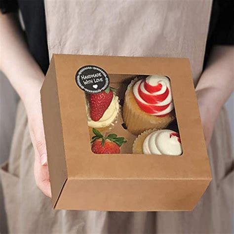 Kraft Paper Cupcake Boxes 15 Pack Bakery Cake T Packaging Box