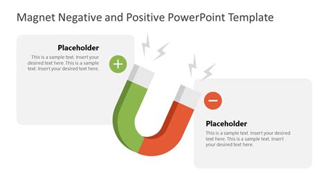 Magnet Negative And Positive Powerpoint Template Slidemodel