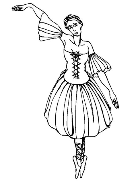 Ballerina Girl Awesome Dance Coloring Pages Coloring Sky Ballerina