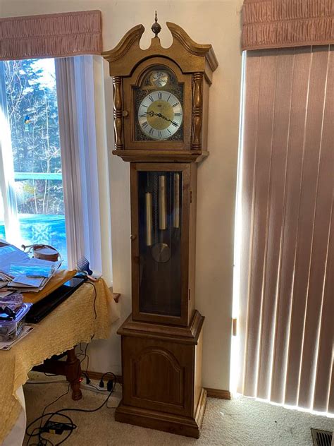 Lot 1 Vintage German Ridgeway Grandfather Clock Works Adams