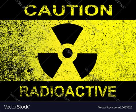 Caution Radioactive Sign Royalty Free Vector Image