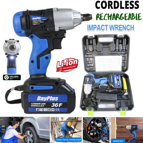 Powerful Cordless Impact Wrench High Torque Car Tire Lug Nut Removal