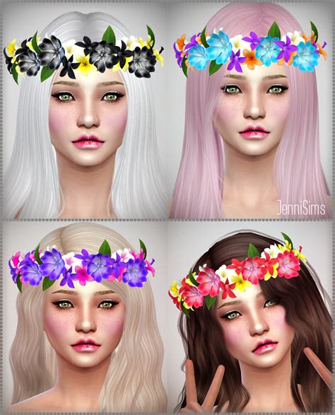 My Sims 4 Blog Crown Of Flowers By Jennisims