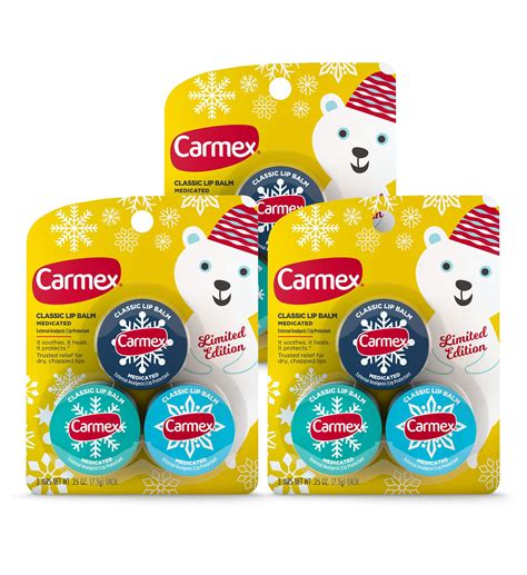 Carmex Medicated Lip Balm Jar Limited Edition Holiday Lip Balm Pack Of Walmart Com