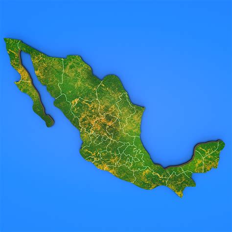 Mapa De Mexico Modelo 3d 70 Max Obj 3ds Free3d