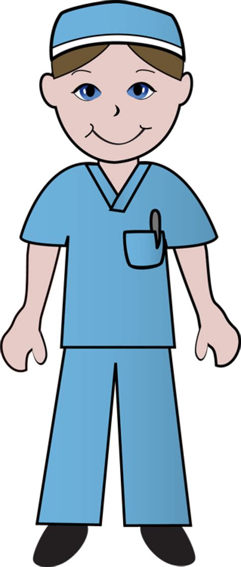 Free Clip Art Of Doctors And Nurses Nurse In Blue Scrubs