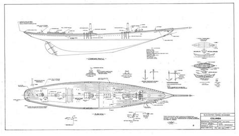 Schooner Columbia Plans Tekne