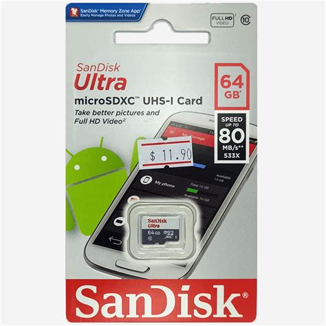 Sandisk Ultra Microsdhcmicrosdxc Uhs I Card 80mbs Mr It