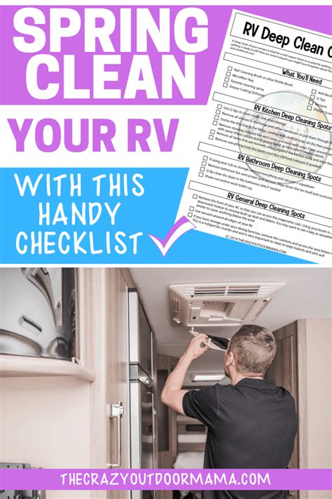 Rv Cleaning Deep Cleaning Checklist Camping Checklist Spring