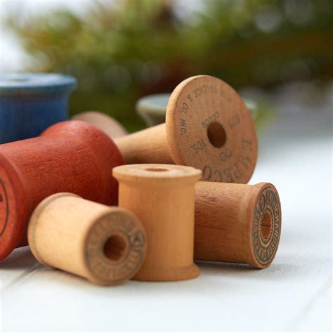 Assorted Wooden Thread Spools True Vintage Wooden Spools Wood
