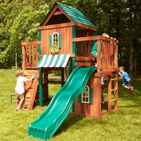 Swing N Slide Winchester Wood Complete Swing Set And Reviews Wayfair