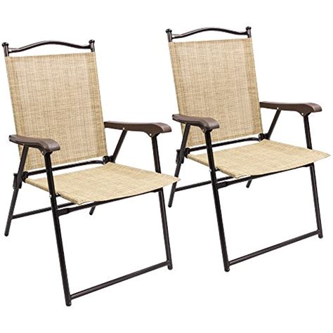 Patio chairs fitted with a mesh sling seat are designed to be durable and withstand the elements. Devoko Patio Folding Deck Sling Back Chair Camping Garden ...