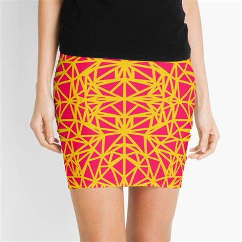 Polygonal Pattern Mini Skirt By Theartism Mini Skirts Skirt Design