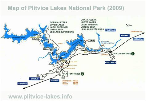 Maps Of Plitvice Lakes National Park Plitvice