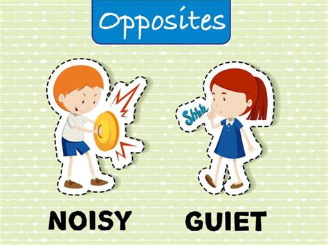 Free Download Opposite Words For Noisy And Quiet Eps Vector Uidownload