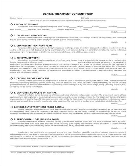 I understand that removable prosthetic appliances (partial dentures) and full there is a charge for relining dentures. dental treatment consent form template 9 Secrets About
