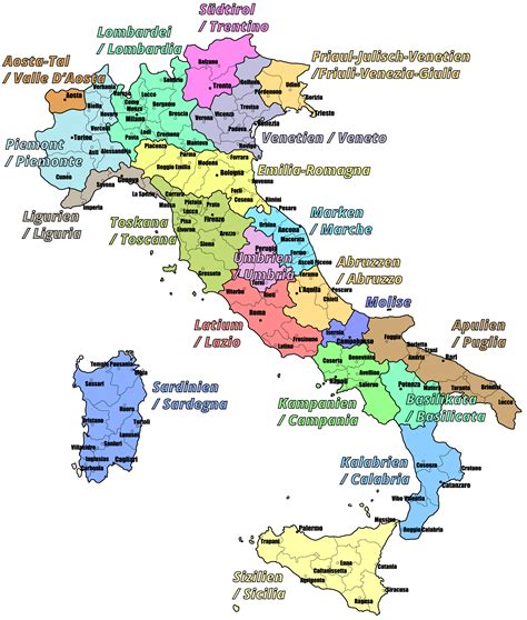 Italienische regionen karte italien karte italien karte, italien regionen stepmap regionen von italien landkarte für italien. Weingebiete Italien Karte | Kleve Landkarte