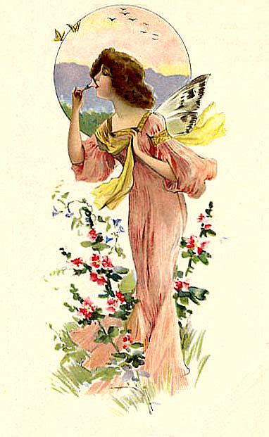 Bumble Button Antique Victorian Fairy Postcards Free