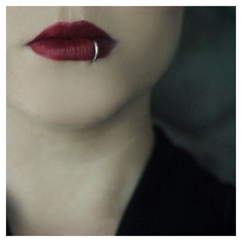 18 Awesome Pictures Of Red Lips Found On Polyvore Lip Piercing Cute
