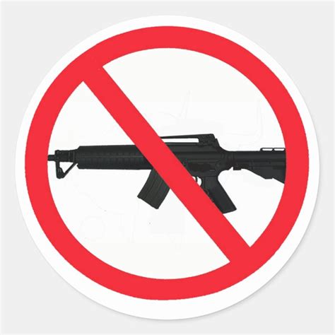 Ban Assault Weapons Classic Round Sticker