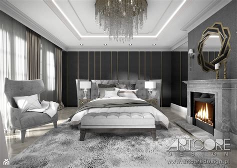 Luksusowa sypialnia projekt wnętrza zdjęcie od ArtCore Design Homebook