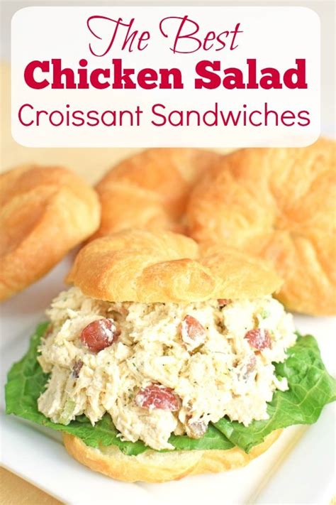 Delicious Chicken Salad Croissant Sandwiches