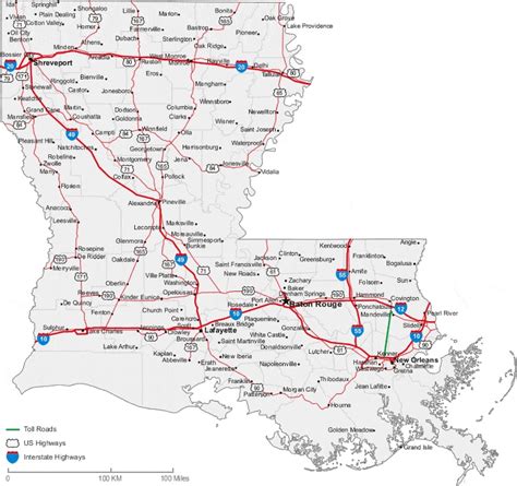 Map Of Louisiana Cities And Towns Printable City Maps