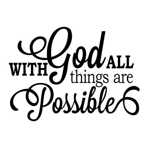 With God All Things Are Possible Phrase By Vectordesign On Zibbet