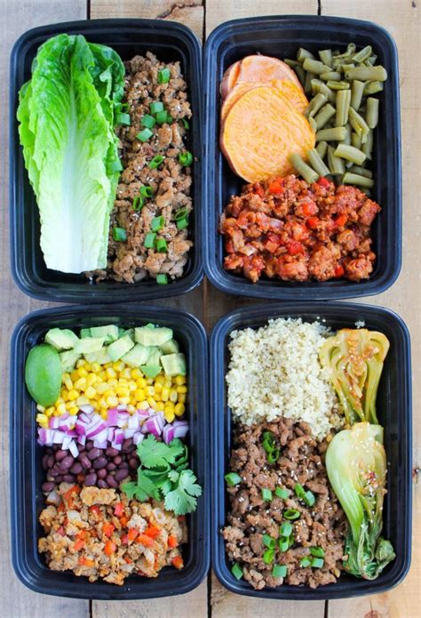 easy ground turkey meal prep bowls 4 ways smile sandwich