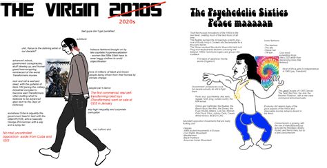 virgin vs chad decades this time extra groovy r virginvschad