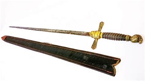 Antique Knights Templar Masonic Sword And Scabbard Circa 1800s 1824657952