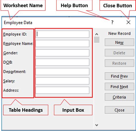Data Entry Form In Excel Without Vba Thedatalabs