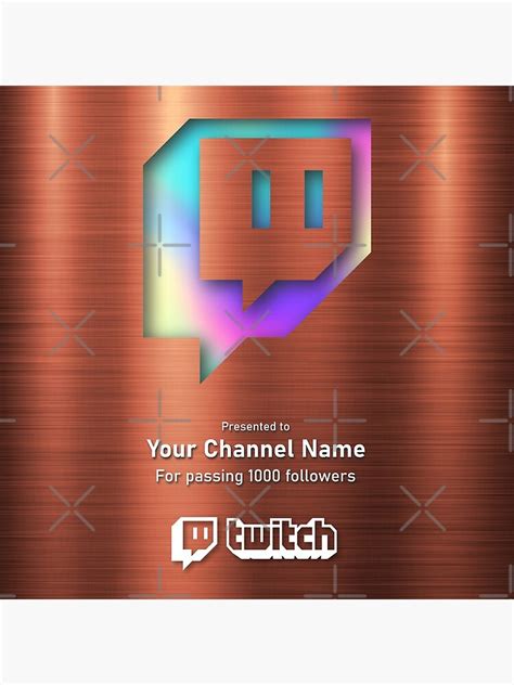 Twitch Award Plaque With The Creator Streamer Button For Your You Tube