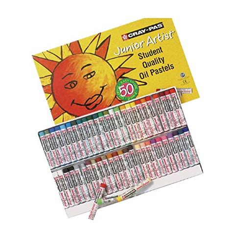 Sakura Cray Pas Junior Artist Oil Pastels Assorted Colors Set Of 50 Esacni