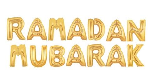 Sale Ramadan Mubarak Gold Balloons Letter Balloon Custom Sign