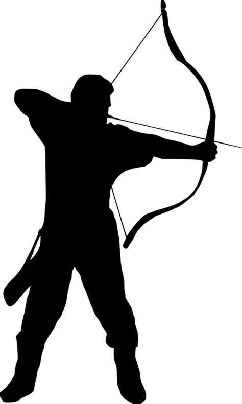 Archery Black Silhouette Png Png Play