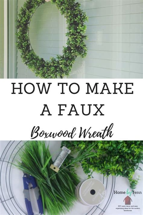 How To Make A Faux Boxwood Wreath Video Tutorial Diy Boxwood Wreath