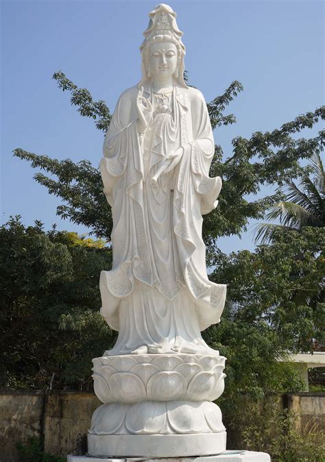 Preorder Enormous 20 Foot Tall White Marble Bodhisattva Of Compassione