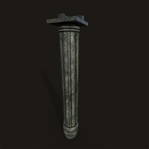 Low Poly Low Poly Stone Pillar Column 3d Model Cgtrader