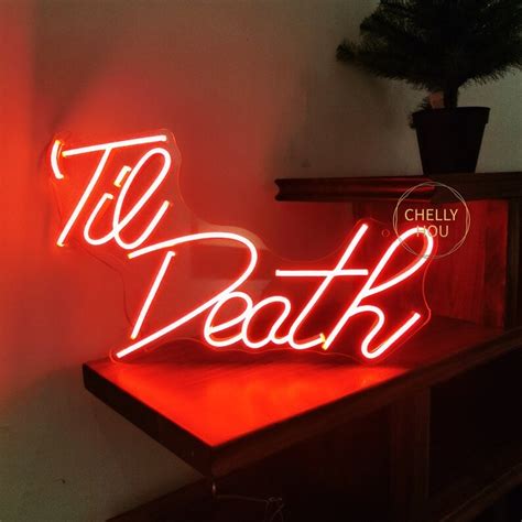 Custom Neon Sign Til Death Neon Sign Bar Party Home Led Neon Etsy Canada