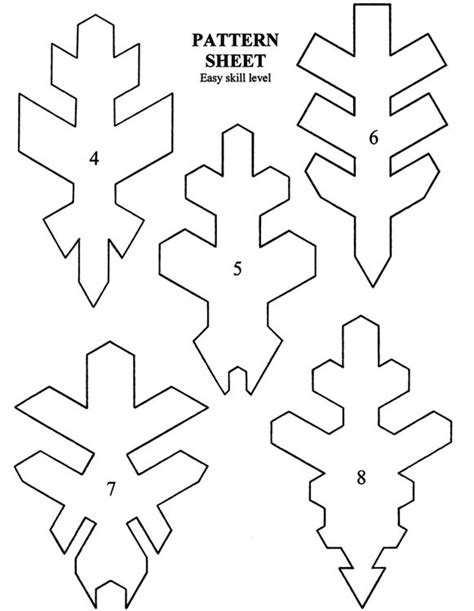 Snowflake Patterns Paper Snowflake Patterns Snowflake Template