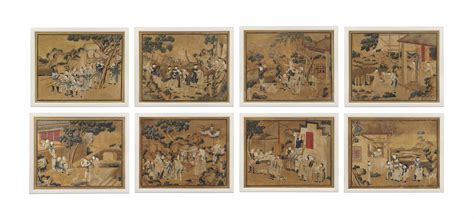 A Group Of Eight Chinese Paintings Late 19th Century Christies