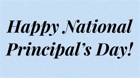 Happy Principals Day Youtube