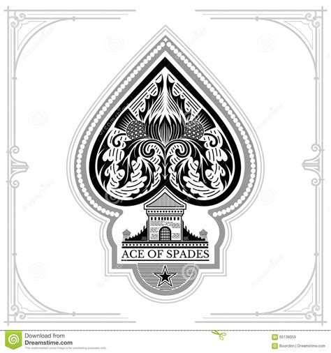 Ace Of Spades Castle And Thistle Pattern Inside Black On