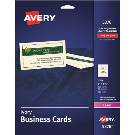 Avery 5376 Avery Business Card Ave5376 Ave 5376 Office Supply Hut