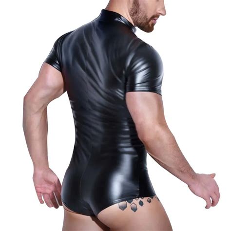 fashion men sexy body stocking crotchless lingerie bodysuit bar nightclub stage performance suit
