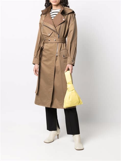 Shop Victoria Beckham Belted Cotton Blend Trench Coat With Express Delivery Farfetch