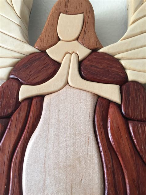 Intarsia Wood Angel Etsy
